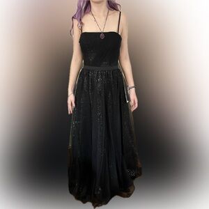 Women’s Glittered Mesh Ball Gown